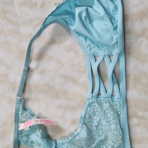 PINK Triangle Bralette With Front Closure Size L - Picture 3 of 7